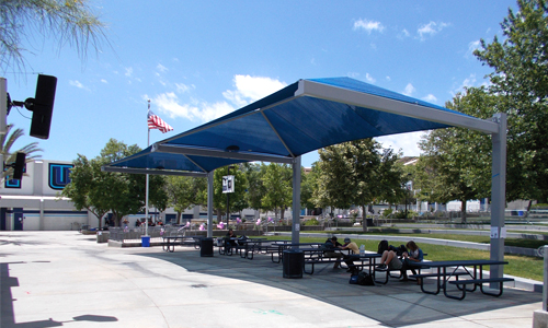 shade structures for outdoor seating areas
